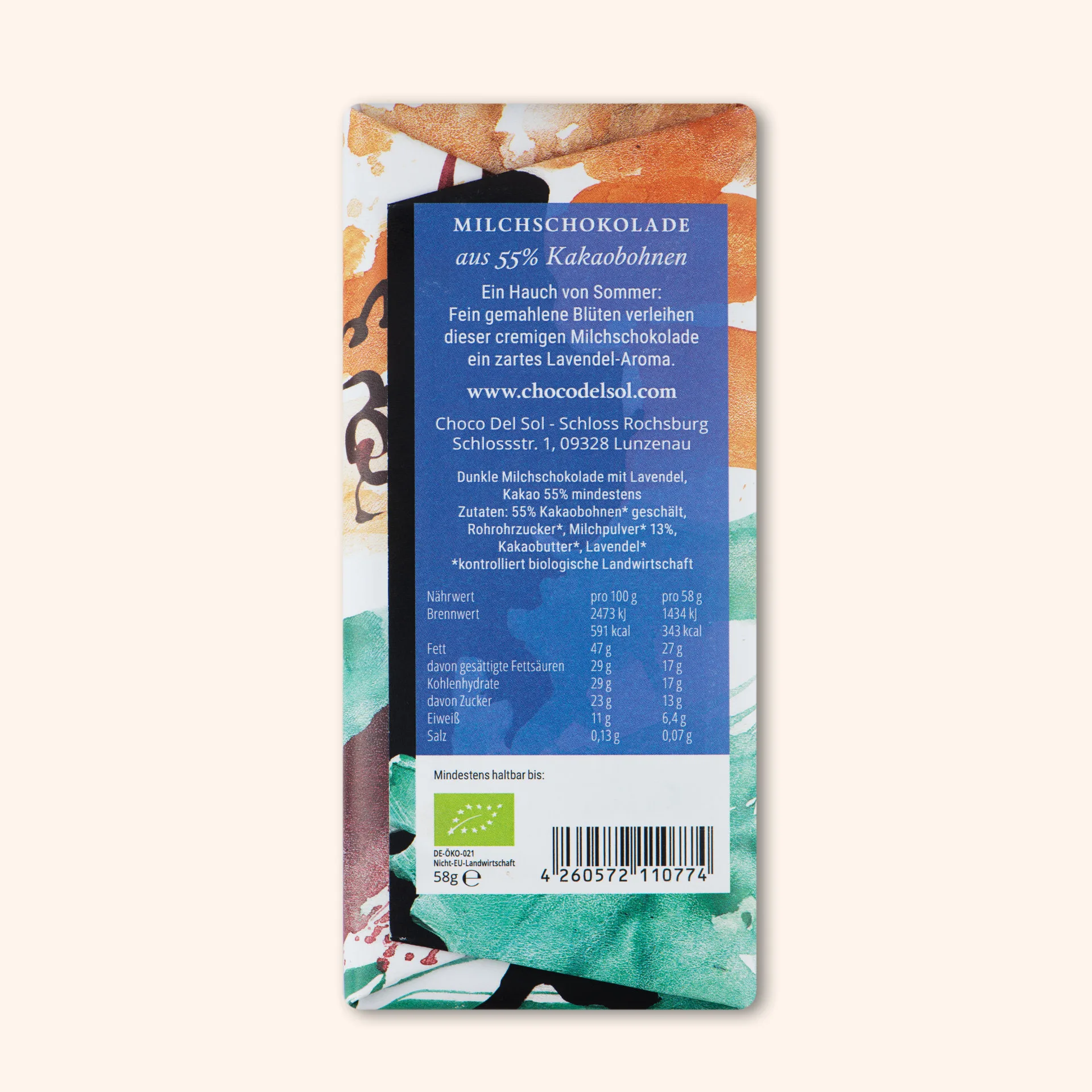Lavendel - Bio-Milchschokolade* – Bild 2