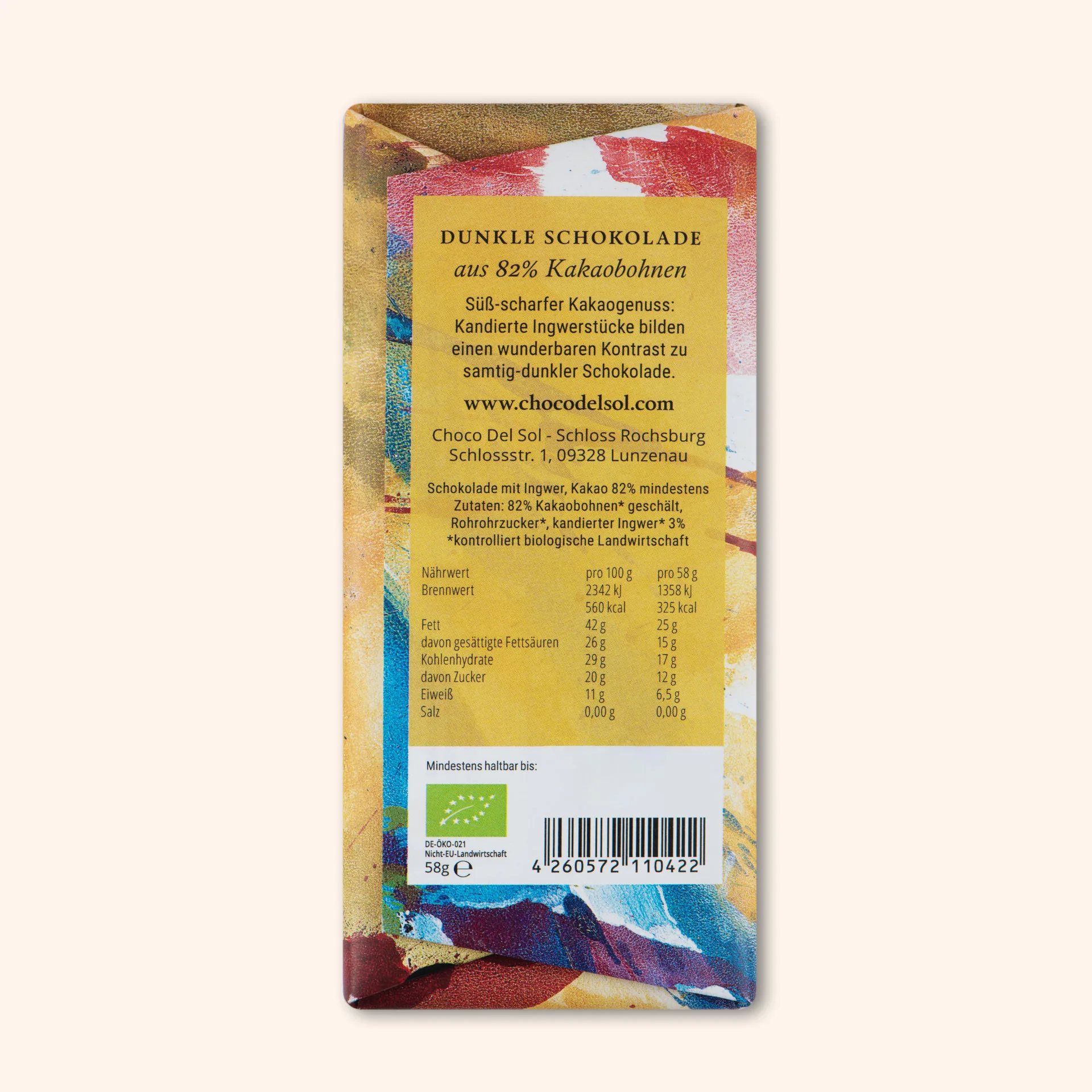 Ingwer - Vegane Bio Schokolade* – Bild 2