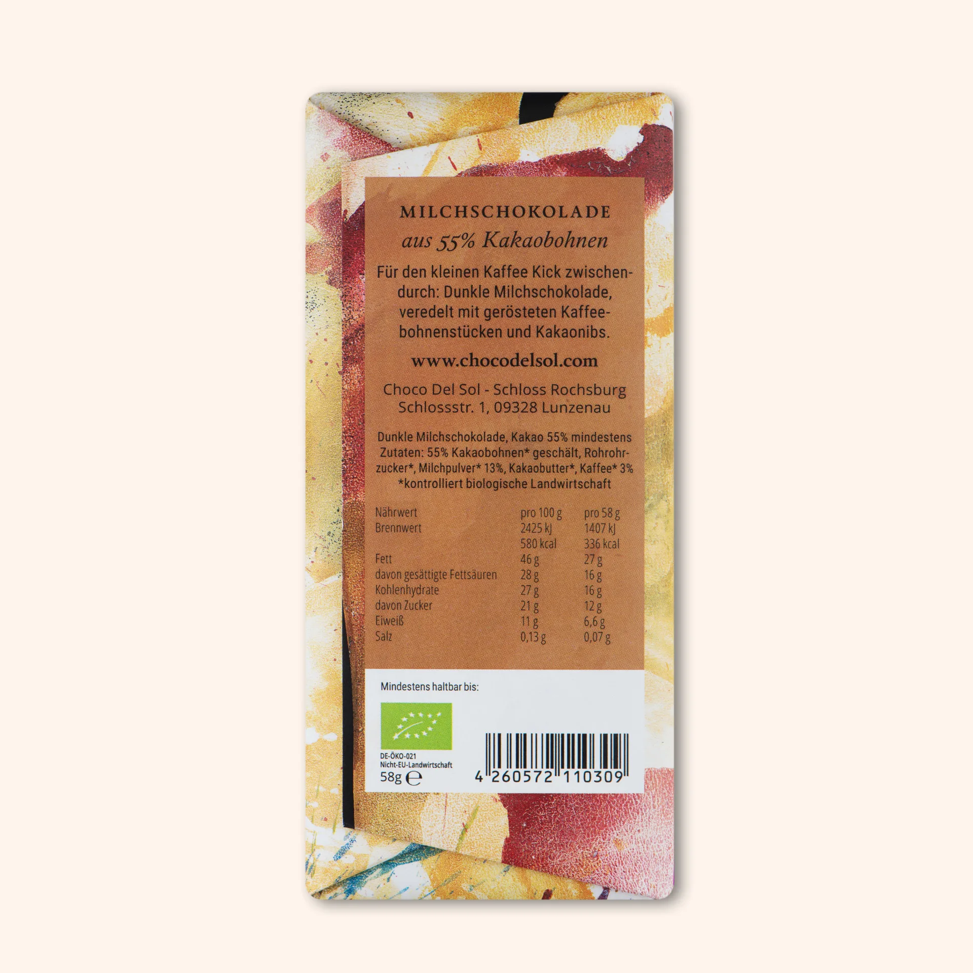 Kaffee Pause - Bio Milchschokolade* – Bild 2
