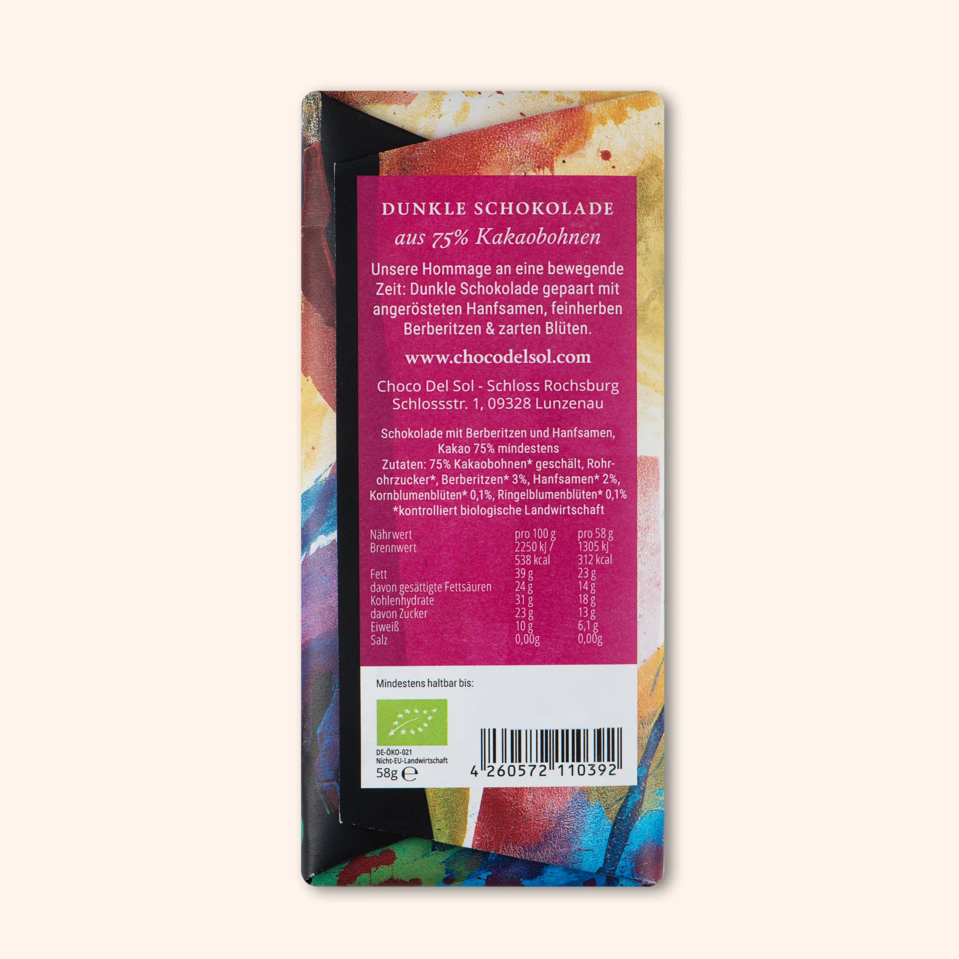 Flower Power - Vegane Bio Schokolade* – Bild 2